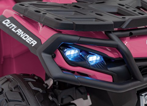 Quad Can Am Outlander ATV z Pilotem Różowy Quad Can Am Outlander ATV z Pilotem Różowy