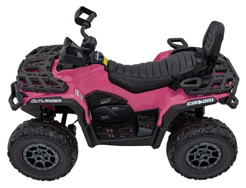 Quad Can Am Outlander ATV z Pilotem Różowy Quad Can Am Outlander ATV z Pilotem Różowy