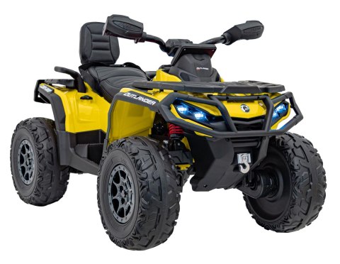 Quad Can Am Outlander ATV z Pilotem Żółty Quad Can Am Outlander ATV z Pilotem Żółty