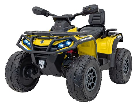 Quad Can Am Outlander ATV z Pilotem Żółty Quad Can Am Outlander ATV z Pilotem Żółty