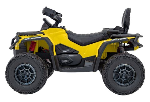 Quad Can Am Outlander ATV z Pilotem Żółty Quad Can Am Outlander ATV z Pilotem Żółty