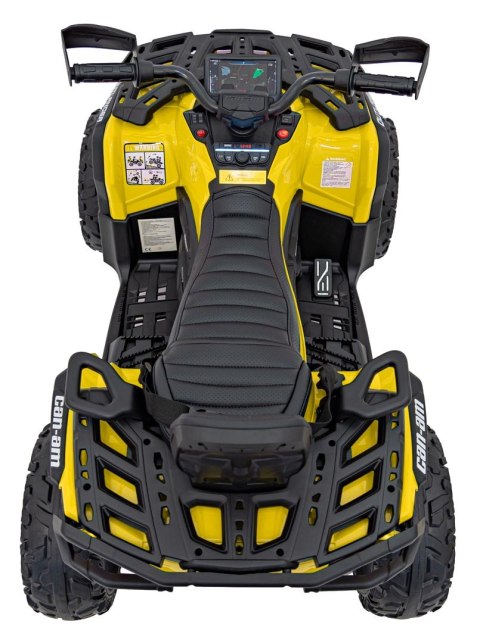 Quad Can Am Outlander ATV z Pilotem Żółty Quad Can Am Outlander ATV z Pilotem Żółty