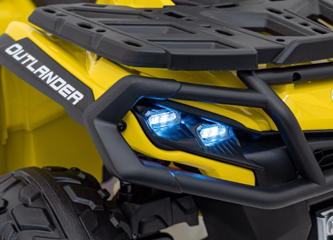 Quad Can Am Outlander ATV z Pilotem Żółty Quad Can Am Outlander ATV z Pilotem Żółty