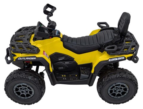 Quad Can Am Outlander ATV z Pilotem Żółty Quad Can Am Outlander ATV z Pilotem Żółty