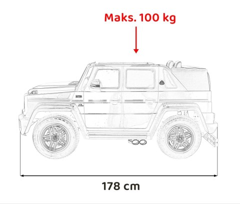 Pojazd Mercedes Benz MAYBACH G650 Niebieski Pojazd Mercedes Benz MAYBACH G650 Niebieski