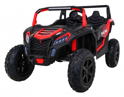 Buggy ATV Strong Racing dla 2 dzieci Czerwony + Silnik bezszczotkowy + Pompowane koła + Audio LED Buggy ATV Strong Racing dla 2 dzieci Czerwony + Silnik bezszczotkowy + Pompowane koła + Audio LED