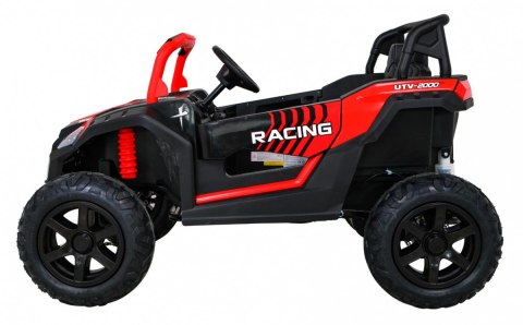 Buggy ATV Strong Racing dla 2 dzieci Czerwony + Silnik bezszczotkowy + Pompowane koła + Audio LED Buggy ATV Strong Racing dla 2 dzieci Czerwony + Silnik bezszczotkowy + Pompowane koła + Audio LED