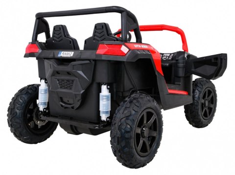 Buggy ATV Strong Racing dla 2 dzieci Czerwony + Silnik bezszczotkowy + Pompowane koła + Audio LED Buggy ATV Strong Racing dla 2 dzieci Czerwony + Silnik bezszczotkowy + Pompowane koła + Audio LED