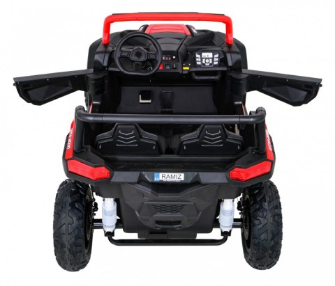 Buggy ATV Strong Racing dla 2 dzieci Czerwony + Silnik bezszczotkowy + Pompowane koła + Audio LED Buggy ATV Strong Racing dla 2 dzieci Czerwony + Silnik bezszczotkowy + Pompowane koła + Audio LED