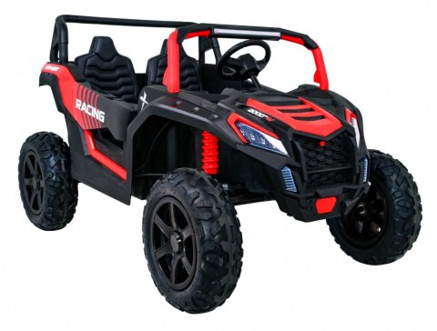 Buggy ATV Strong Racing dla 2 dzieci Czerwony + Silnik bezszczotkowy + Pompowane koła + Audio LED Buggy ATV Strong Racing dla 2 dzieci Czerwony + Silnik bezszczotkowy + Pompowane koła + Audio LED