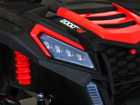 Buggy ATV Strong Racing dla 2 dzieci Czerwony + Silnik bezszczotkowy + Pompowane koła + Audio LED Buggy ATV Strong Racing dla 2 dzieci Czerwony + Silnik bezszczotkowy + Pompowane koła + Audio LED