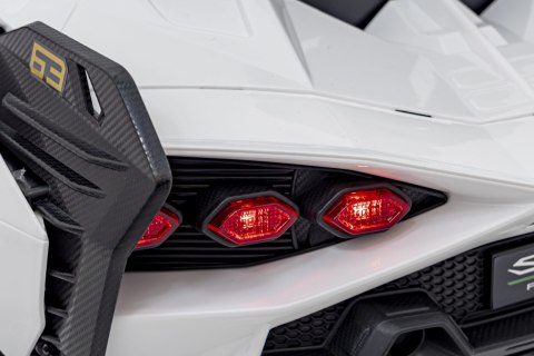 Lamborghini SIAN na akumulator dla dzieci Biały + Pilot + EVA + Wolny Start + Audio LED Lamborghini SIAN na akumulator dla dzieci Biały + Pilot + EVA + Wolny Start + Audio LED