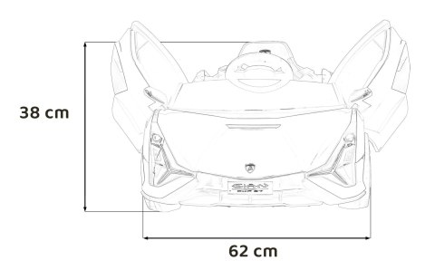 Lamborghini SIAN na akumulator dla dzieci Zielony + Pilot + EVA + Wolny Start + Audio LED
