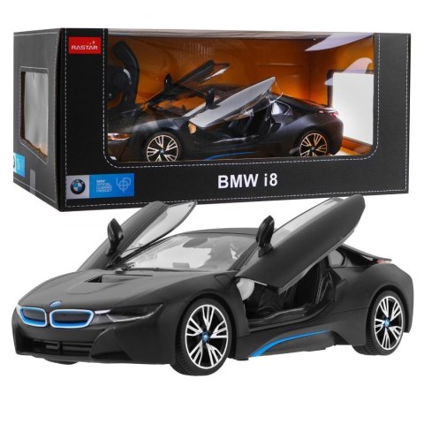 BMW i8 czarne RASTAR model 1:14 Zdalnie sterowane auto + pilot 2,4 GHz BMW i8 czarne RASTAR model 1:14 Zdalnie sterowane auto + pilot 2,4 GHz