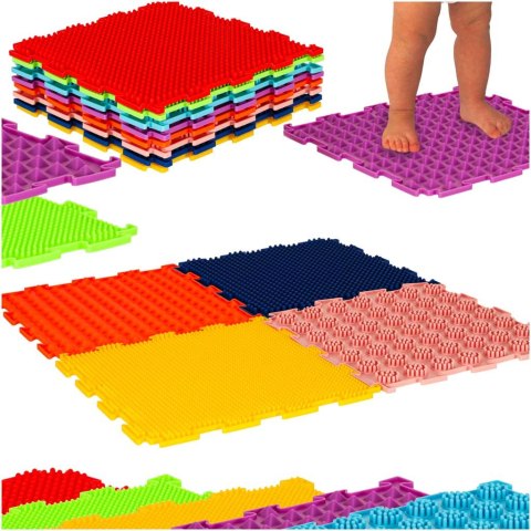 Mata sensoryczna puzzle montessori do masażu stóp 8 elementów kolorowe Mata sensoryczna puzzle montessori do masażu stóp 8 elementów kolorowe