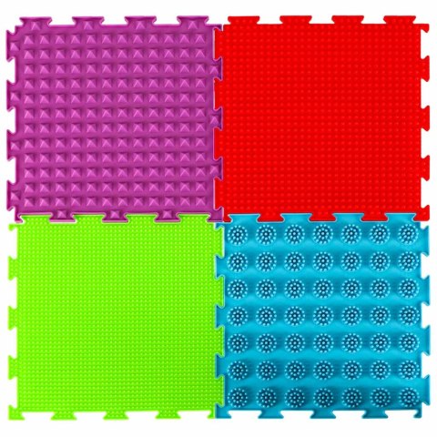 Mata sensoryczna puzzle montessori do masażu stóp 8 elementów kolorowe Mata sensoryczna puzzle montessori do masażu stóp 8 elementów kolorowe