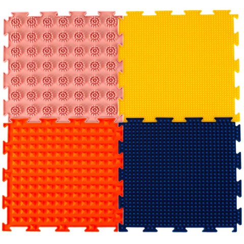 Mata sensoryczna puzzle montessori do masażu stóp 8 elementów kolorowe Mata sensoryczna puzzle montessori do masażu stóp 8 elementów kolorowe