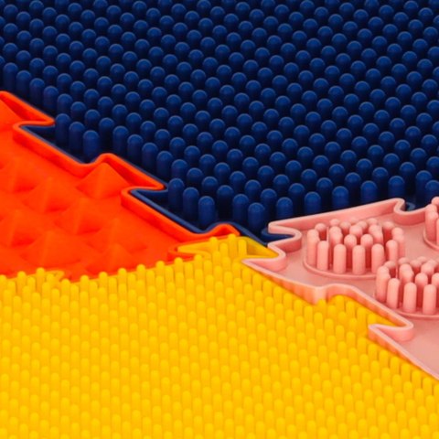 Mata sensoryczna puzzle montessori do masażu stóp 8 elementów kolorowe Mata sensoryczna puzzle montessori do masażu stóp 8 elementów kolorowe