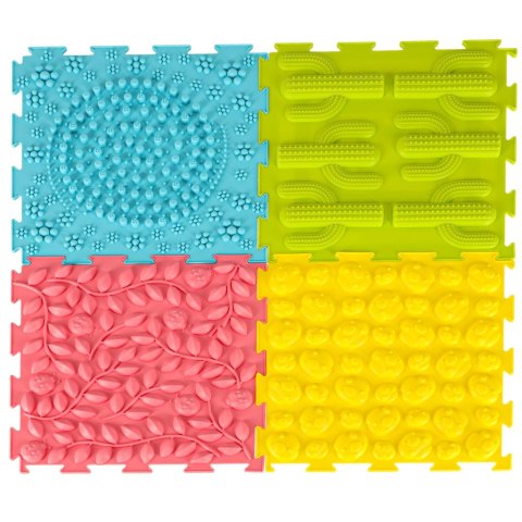 Mata sensoryczna puzzle montessori do masażu stóp 8 elementów pastelowe Mata sensoryczna puzzle montessori do masażu stóp 8 elementów pastelowe