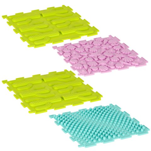 Mata sensoryczna puzzle montessori do masażu stóp 8 elementów pastelowe Mata sensoryczna puzzle montessori do masażu stóp 8 elementów pastelowe