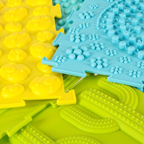 Mata sensoryczna puzzle montessori do masażu stóp 8 elementów pastelowe Mata sensoryczna puzzle montessori do masażu stóp 8 elementów pastelowe