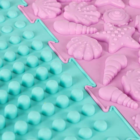 Mata sensoryczna puzzle montessori do masażu stóp 8 elementów pastelowe Mata sensoryczna puzzle montessori do masażu stóp 8 elementów pastelowe