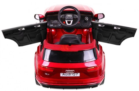 Audi Q7 Quattro S-Line na akumulator Lakier Czerwony SUV + Pilot Audi Q7 Quattro S-Line na akumulator Lakier Czerwony SUV + Pilot