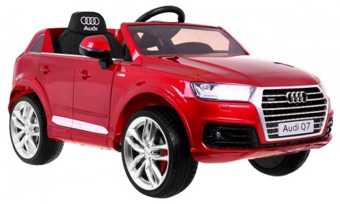 Audi Q7 Quattro S-Line na akumulator Lakier Czerwony SUV + Pilot Audi Q7 Quattro S-Line na akumulator Lakier Czerwony SUV + Pilot