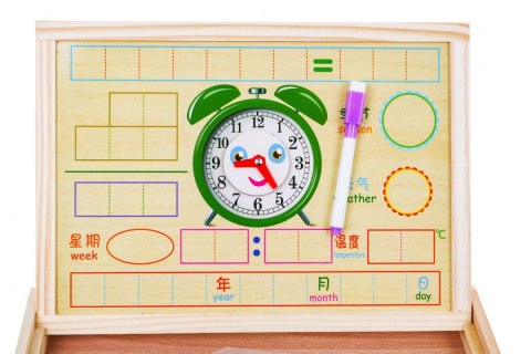 Drewniana tablica magnetyczna dla dzieci 3+ Zestaw edukacyjny + Akcesoria Drewniana tablica magnetyczna dla dzieci 3+ Zestaw edukacyjny + Akcesoria