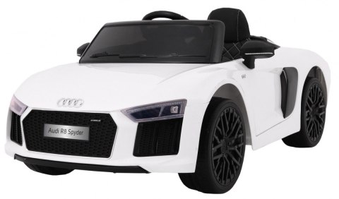 Audi R8 Spyder na akumulator Biały + Pilot Audi R8 Spyder na akumulator Biały + Pilot