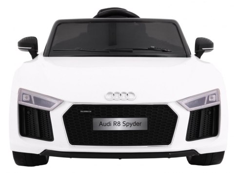 Audi R8 Spyder na akumulator Biały + Pilot Audi R8 Spyder na akumulator Biały + Pilot
