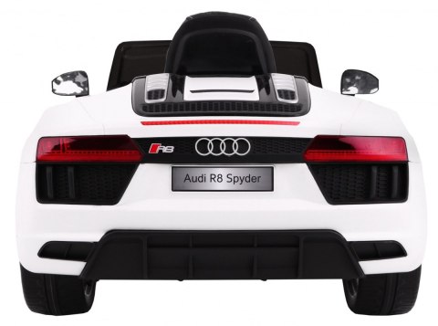 Audi R8 Spyder na akumulator Biały + Pilot Audi R8 Spyder na akumulator Biały + Pilot