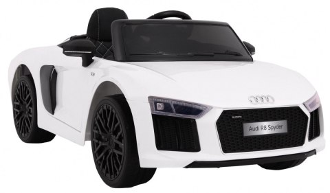 Audi R8 Spyder na akumulator Biały + Pilot Audi R8 Spyder na akumulator Biały + Pilot
