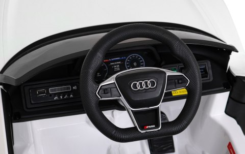 Audi RS E-Tron GT na akumulator Biały + Pilot + Napęd 4x4 + Radio MP3 + LED + EVA Audi RS E-Tron GT na akumulator Biały + Pilot + Napęd 4x4 + Radio MP3 + LED + EVA