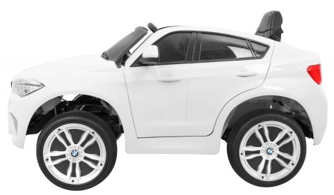 BMW X6M Elektryczne Autko dla dzieci, Biały SUV + Pilot BMW X6M Elektryczne Autko dla dzieci, Biały SUV + Pilot