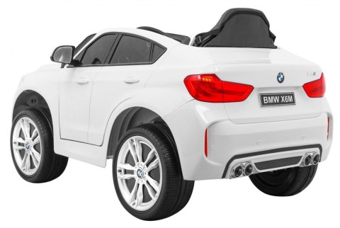 BMW X6M Elektryczne Autko dla dzieci, Biały SUV + Pilot BMW X6M Elektryczne Autko dla dzieci, Biały SUV + Pilot