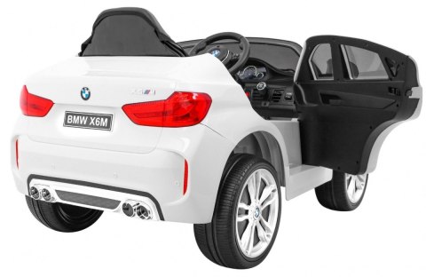 BMW X6M Elektryczne Autko dla dzieci, Biały SUV + Pilot BMW X6M Elektryczne Autko dla dzieci, Biały SUV + Pilot