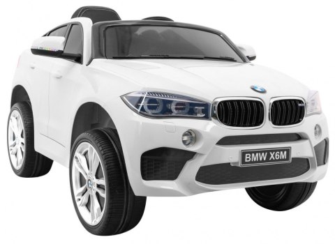 BMW X6M Elektryczne Autko dla dzieci, Biały SUV + Pilot BMW X6M Elektryczne Autko dla dzieci, Biały SUV + Pilot