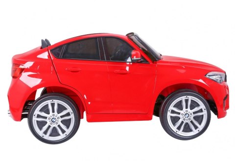 BMW X6M XXL dla 2 dzieci Czerwony SUV + Pilot + Ekoskóra BMW X6M XXL dla 2 dzieci Czerwony SUV + Pilot + Ekoskóra