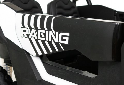 Buggy ATV Strong Racing dla 2 dzieci Biały + Silnik bezszczotkowy + Pompowane koła + Audio LED Buggy ATV Strong Racing dla 2 dzieci Biały + Silnik bezszczotkowy + Pompowane koła + Audio LED
