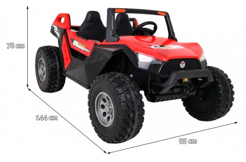 Buggy Clash na akumulator dla 2 dzieci Czerwony + Pilot + Napęd 4x4 + Regulacja siedzenia + Radio MP3 + LED Buggy Clash na akumulator dla 2 dzieci Czerwony + Pilot + Napęd 4x4 + Regulacja siedzenia + Radio MP3 + LED