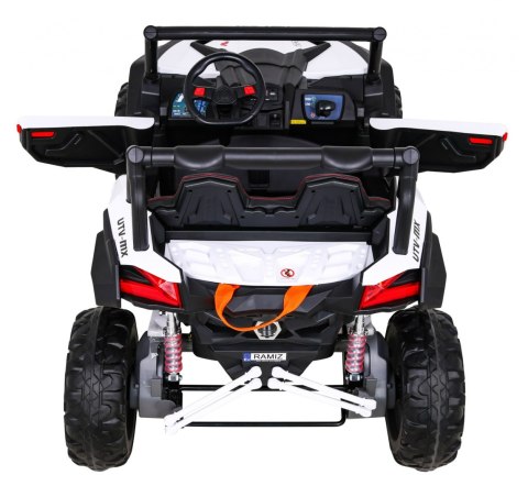 Buggy UTV-MX na akumulator dla dzieci Biały + Napęd 4x4 + Pilot + Audio LED + Schowek + EVA + Wolny Start Buggy UTV-MX na akumulator dla dzieci Biały + Napęd 4x4 + Pilot + Audio LED + Schowek + EVA + Wolny Start