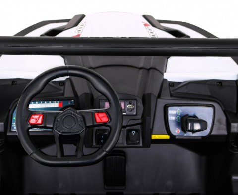 Buggy UTV-MX na akumulator dla dzieci Biały + Napęd 4x4 + Pilot + Audio LED + Schowek + EVA + Wolny Start Buggy UTV-MX na akumulator dla dzieci Biały + Napęd 4x4 + Pilot + Audio LED + Schowek + EVA + Wolny Start