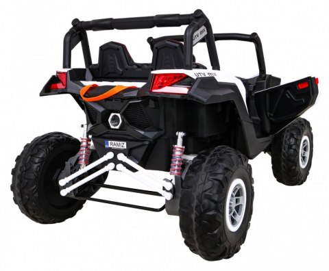 Buggy UTV-MX na akumulator dla dzieci Biały + Napęd 4x4 + Pilot + Audio LED + Schowek + EVA + Wolny Start Buggy UTV-MX na akumulator dla dzieci Biały + Napęd 4x4 + Pilot + Audio LED + Schowek + EVA + Wolny Start