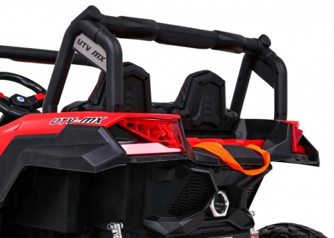 Buggy UTV-MX na akumulator dla dzieci Czerwony + Napęd 4x4 + Pilot + Audio LED + Schowek + EVA + Wolny Start Buggy UTV-MX na akumulator dla dzieci Czerwony + Napęd 4x4 + Pilot + Audio LED + Schowek + EVA + Wolny Start