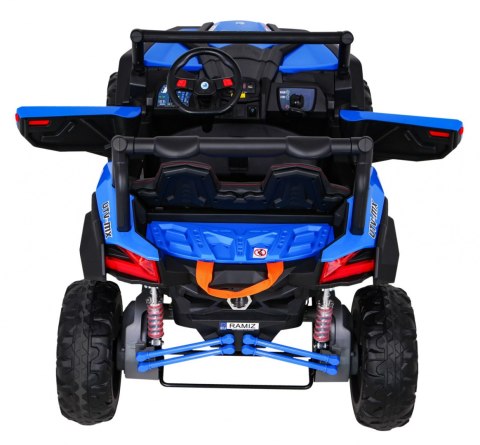 Buggy UTV-MX na akumulator dla dzieci Niebieski + Napęd 4x4 + Pilot + Audio LED + Schowek + EVA + Wolny Start Buggy UTV-MX na akumulator dla dzieci Niebieski + Napęd 4x4 + Pilot + Audio LED + Schowek + EVA + Wolny Start