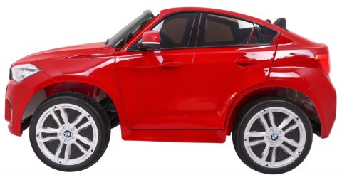 SUV BMW X6M XXL dla 2 dzieci Lakier Czerwony + Pilot + Ekoskóra SUV BMW X6M XXL dla 2 dzieci Lakier Czerwony + Pilot + Ekoskóra