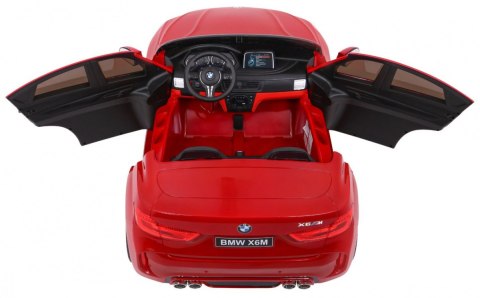 SUV BMW X6M XXL dla 2 dzieci Lakier Czerwony + Pilot + Ekoskóra SUV BMW X6M XXL dla 2 dzieci Lakier Czerwony + Pilot + Ekoskóra