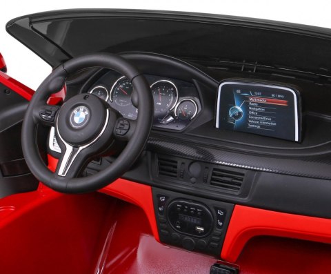 SUV BMW X6M XXL dla 2 dzieci Lakier Czerwony + Pilot + Ekoskóra SUV BMW X6M XXL dla 2 dzieci Lakier Czerwony + Pilot + Ekoskóra