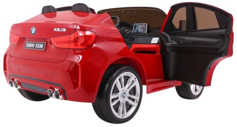 SUV BMW X6M XXL dla 2 dzieci Lakier Czerwony + Pilot + Ekoskóra SUV BMW X6M XXL dla 2 dzieci Lakier Czerwony + Pilot + Ekoskóra